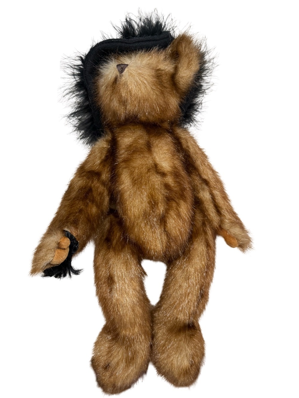 Boyds Bears Bearington Collection Brown Plush Teddy Bear Black Feathered Hat! - Picture 3 of 9